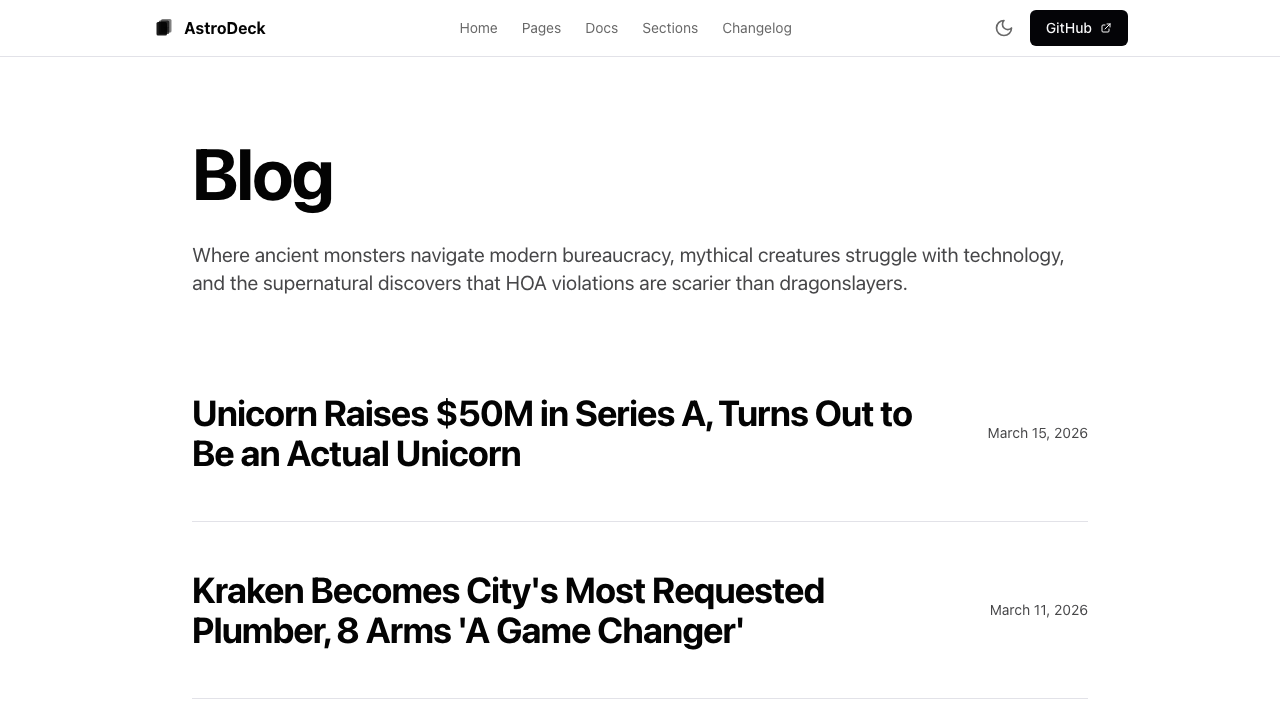 Blog page preview